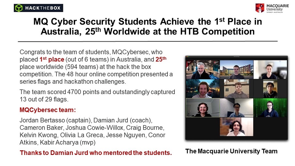 Mỗi năm, Optus dành 12 suất học bổng cho sinh viên Macquarie. Đại học Macquarie và Optus hợp tác hình thành Trung tâm An ninh mạng tại Úc