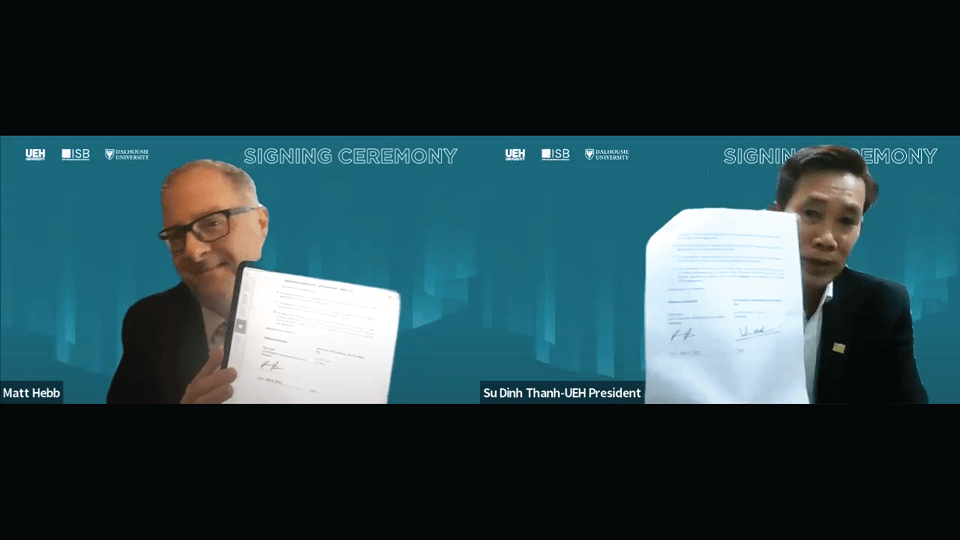 Lễ ký kết hợp tác là bước đầu đánh dấu hành trình lâu dài giữa hai đại học
