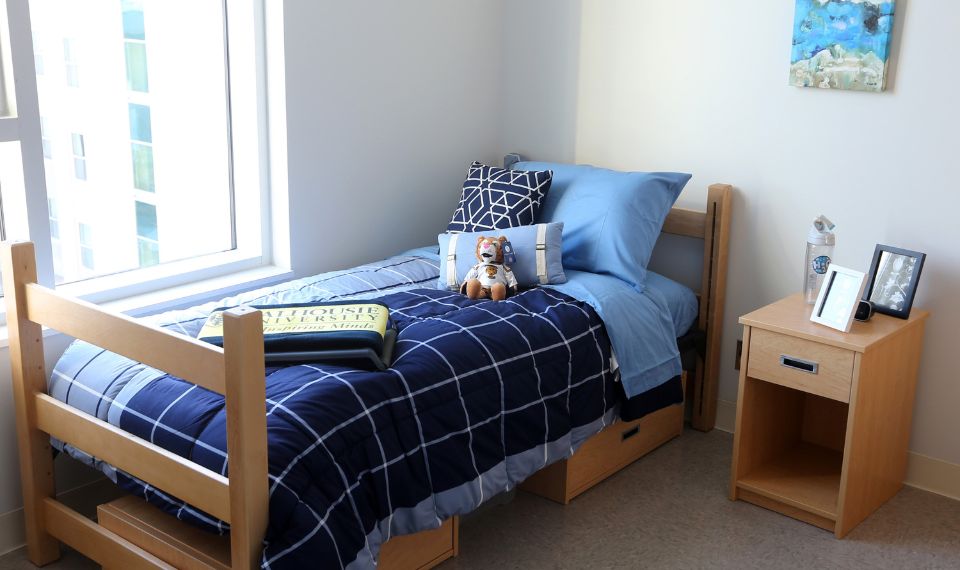 Một góc phòng ký túc xá tại Đại học Dalhousie.