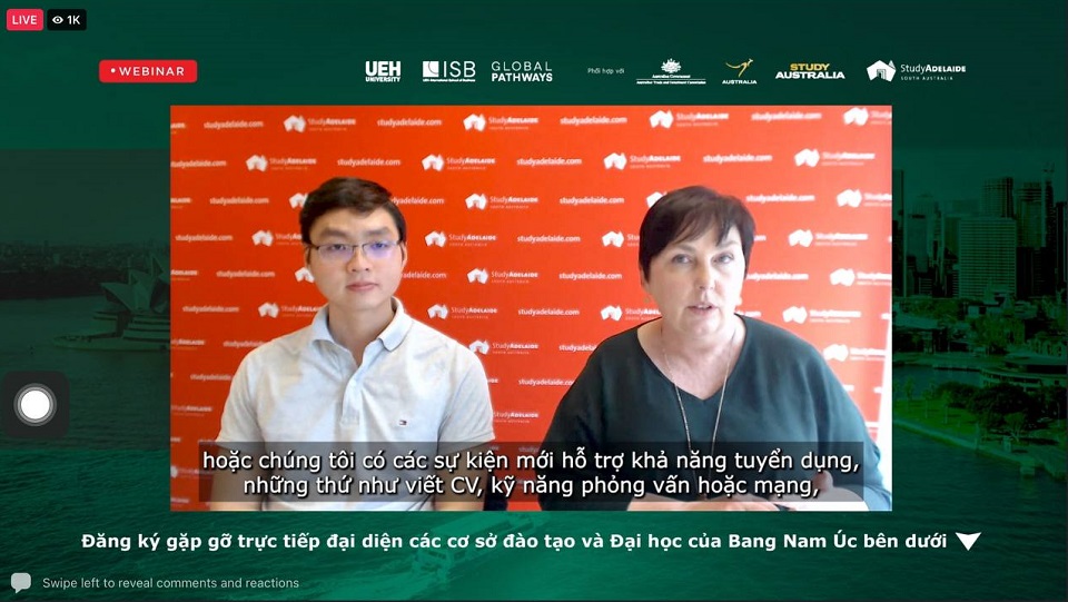 Các đại diện đến từ bang Nam Úc và các trường đại học của bang