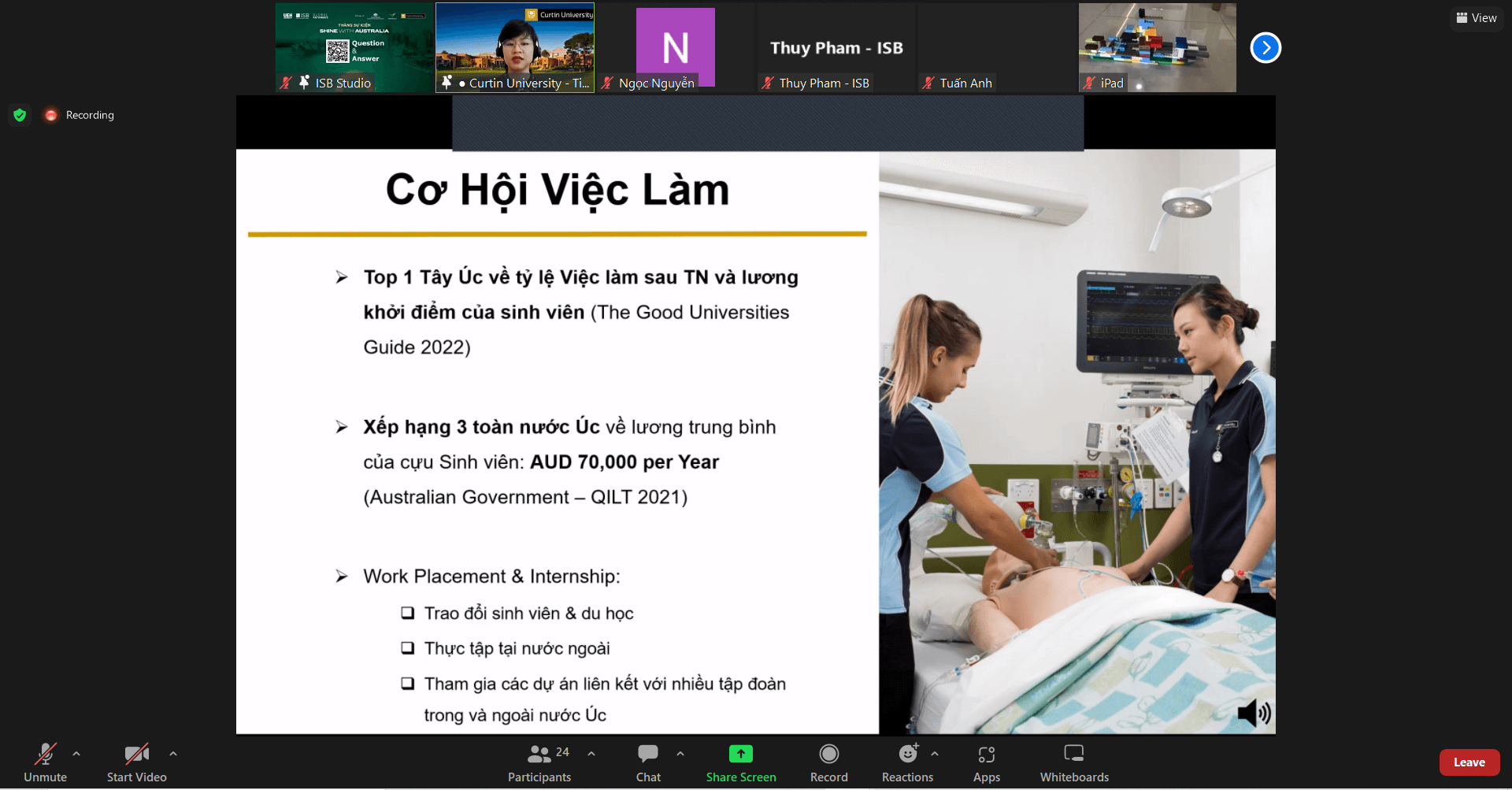 Đại học Curtin có nhiều cơ hội việc làm dành cho sinh viên Đại học Curtin có nhiều cơ hội việc làm dành cho sinh viên