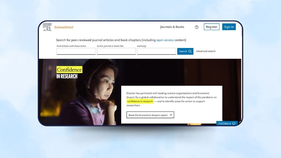 trang web Science Direct 