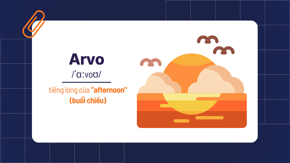 "arvo" trong tiếng Anh Úc