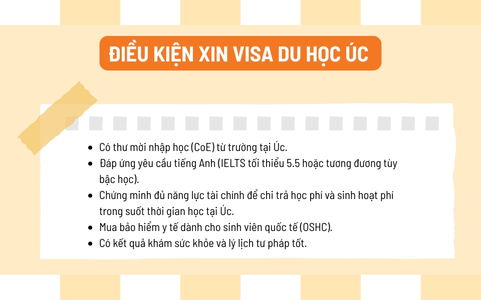Hồ sơ xin visa du học Úc