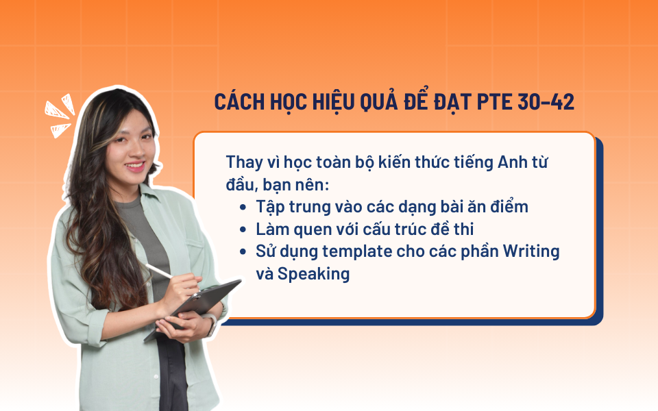 Cách học trong giai đoạn luyện thi PTE cấp tốc