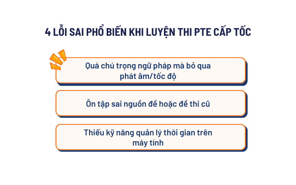 3 lỗi sai khi luyện PTE cấp tốc