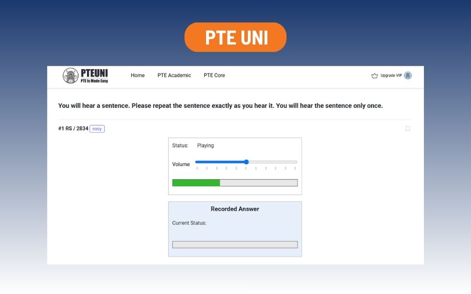 Ứng dụng PTE UNI giúp luyện thi PTE 30
